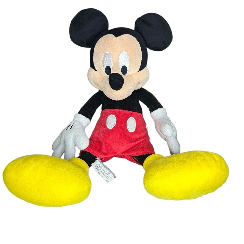Vintage Disney Parks Mickey Mouse Plush Stuffed Animal 15" Classic Style